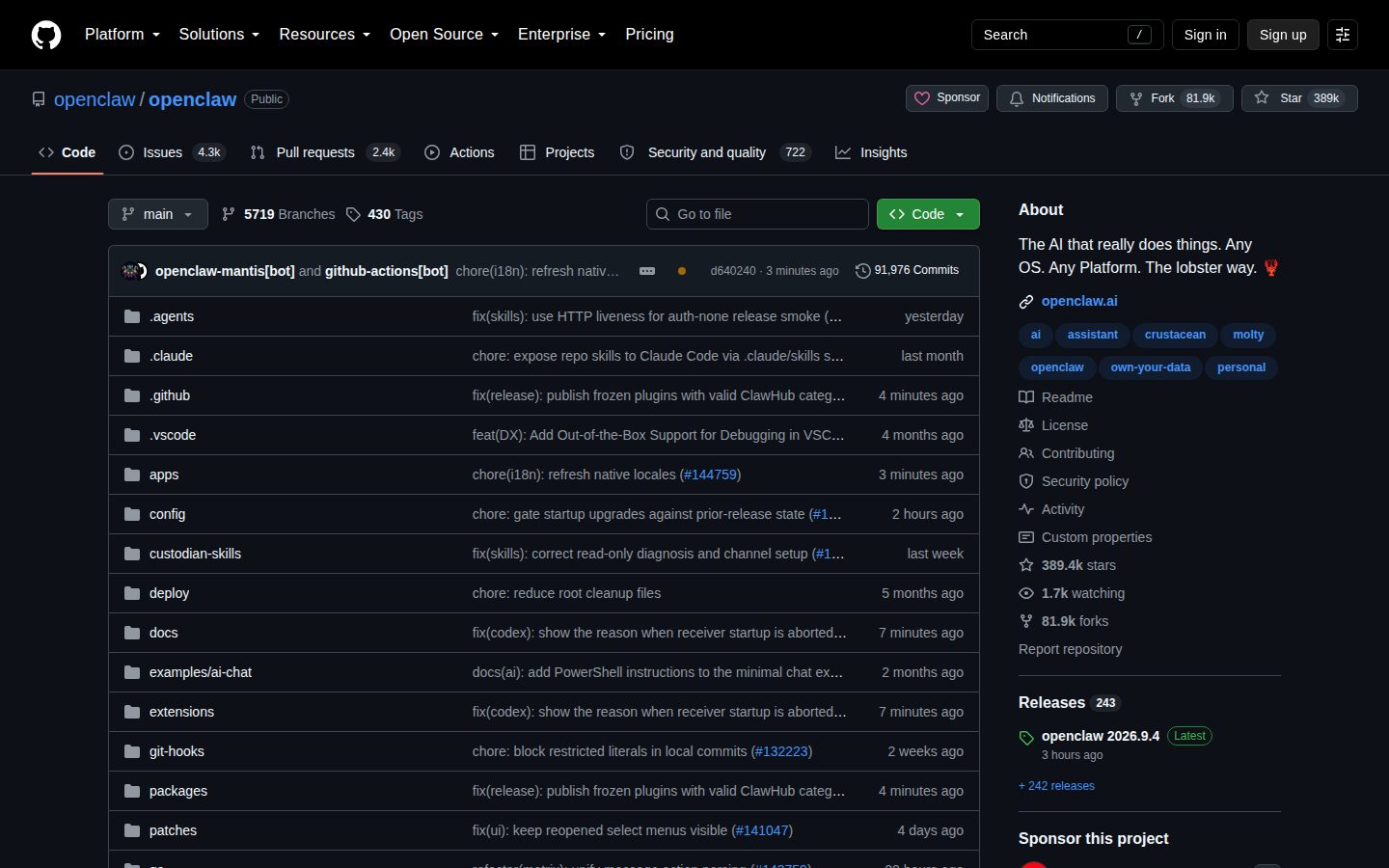 OpenClaw screenshot